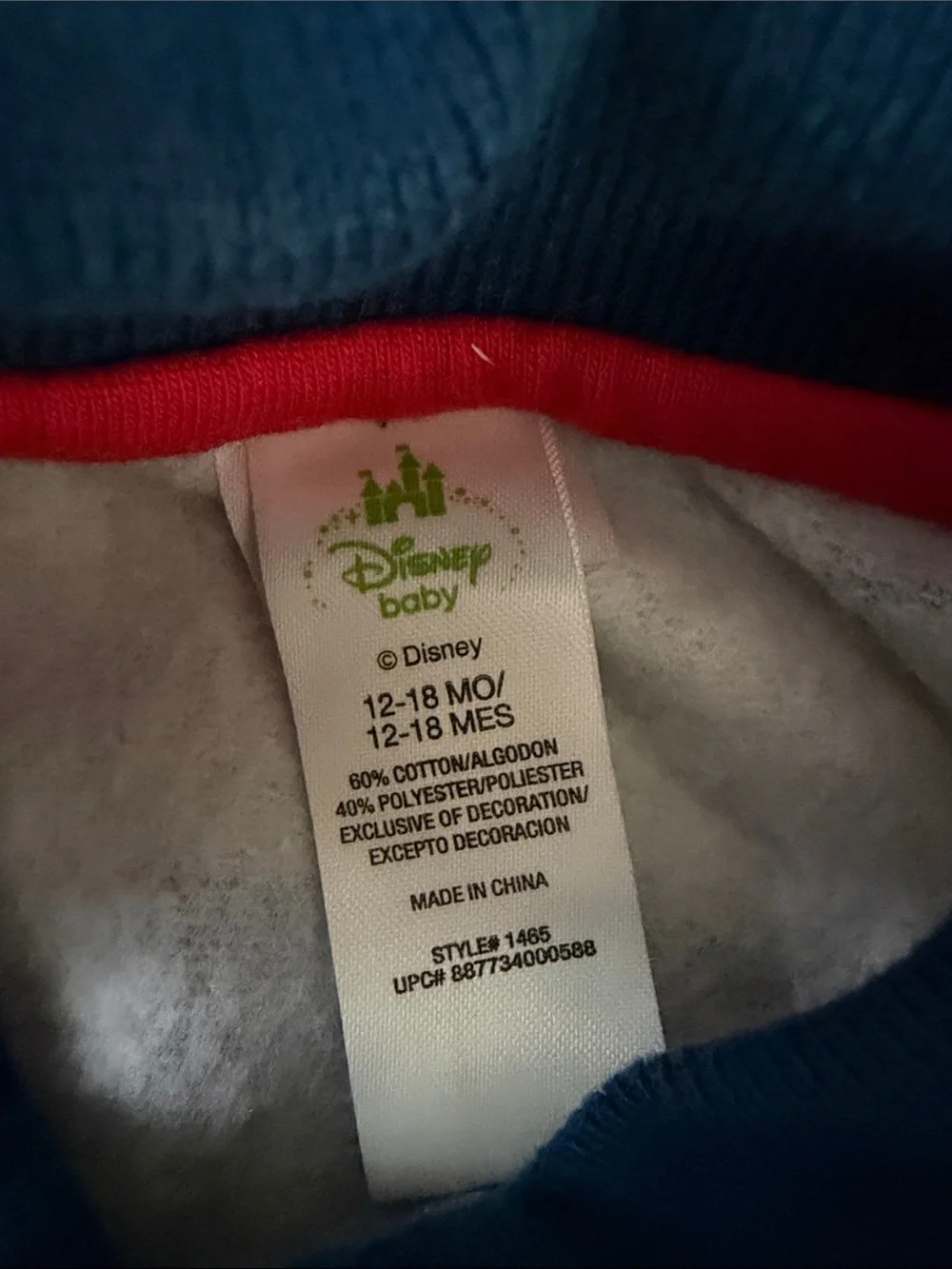 Disney Blue and Gray Striped Mickey '28 Champion' Footed Pajamas